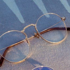 OLIVER PEOPLES WESLIE Optical Frames in White Gold MSRP $601 Rare Find